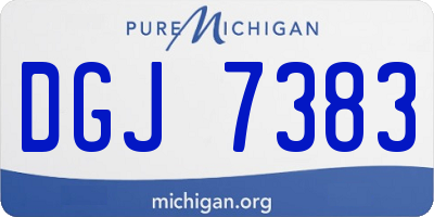 MI license plate DGJ7383