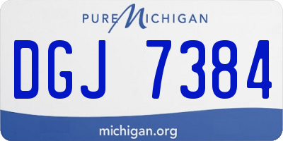 MI license plate DGJ7384
