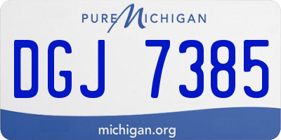 MI license plate DGJ7385