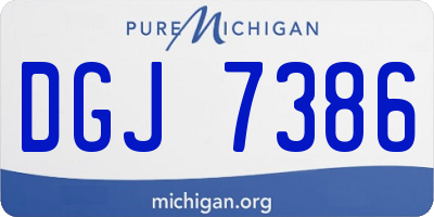 MI license plate DGJ7386