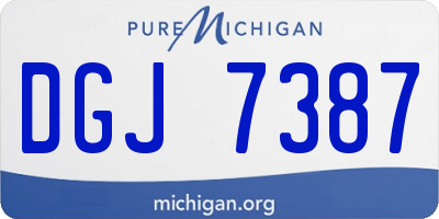 MI license plate DGJ7387