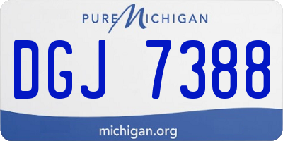 MI license plate DGJ7388