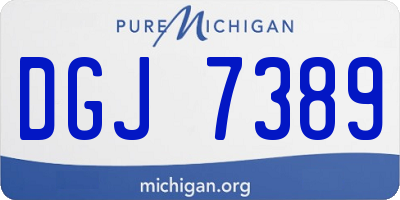 MI license plate DGJ7389