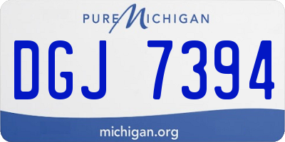 MI license plate DGJ7394