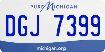 MI license plate DGJ7399