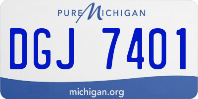 MI license plate DGJ7401