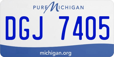 MI license plate DGJ7405