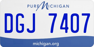 MI license plate DGJ7407