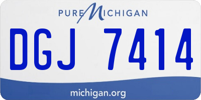 MI license plate DGJ7414