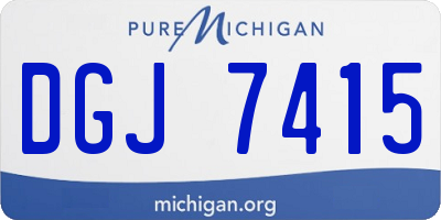 MI license plate DGJ7415