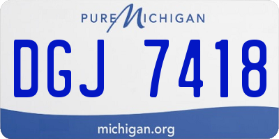 MI license plate DGJ7418