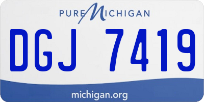 MI license plate DGJ7419