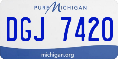 MI license plate DGJ7420
