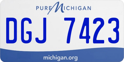 MI license plate DGJ7423