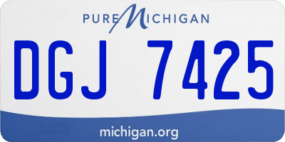 MI license plate DGJ7425