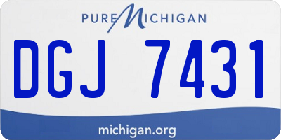 MI license plate DGJ7431