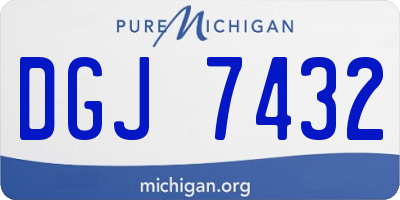 MI license plate DGJ7432