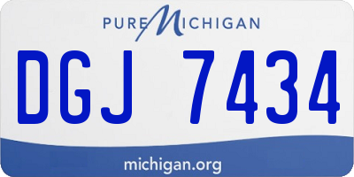 MI license plate DGJ7434