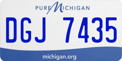 MI license plate DGJ7435