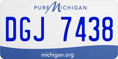 MI license plate DGJ7438