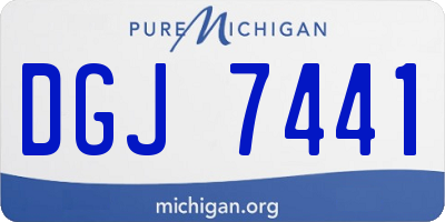 MI license plate DGJ7441