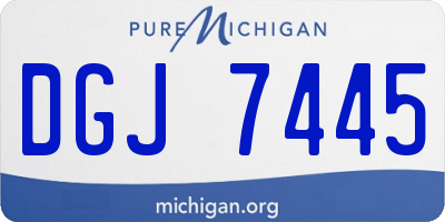 MI license plate DGJ7445