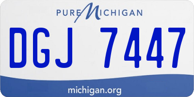 MI license plate DGJ7447