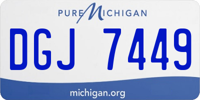 MI license plate DGJ7449