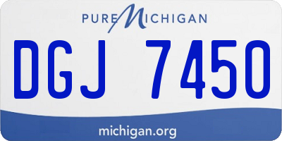 MI license plate DGJ7450