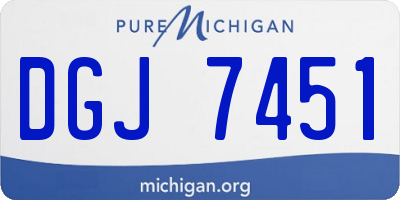MI license plate DGJ7451