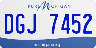 MI license plate DGJ7452