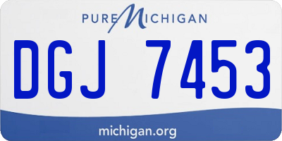MI license plate DGJ7453