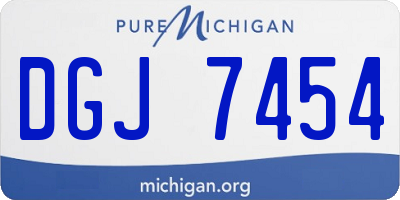MI license plate DGJ7454