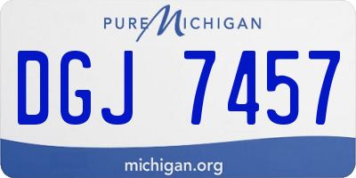 MI license plate DGJ7457