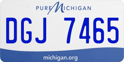 MI license plate DGJ7465