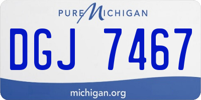 MI license plate DGJ7467