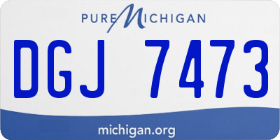 MI license plate DGJ7473