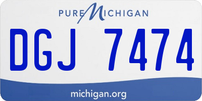 MI license plate DGJ7474