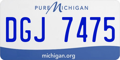 MI license plate DGJ7475