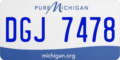 MI license plate DGJ7478