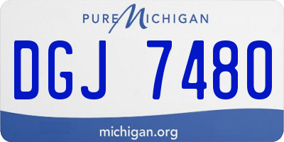 MI license plate DGJ7480