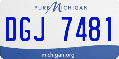 MI license plate DGJ7481