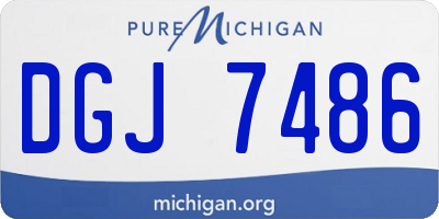 MI license plate DGJ7486
