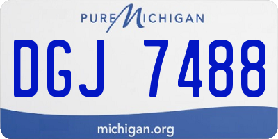 MI license plate DGJ7488