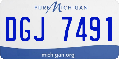 MI license plate DGJ7491