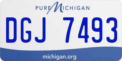 MI license plate DGJ7493