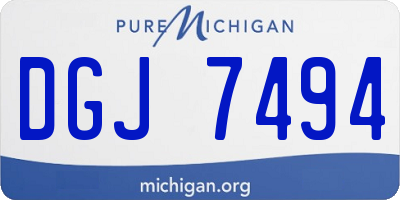 MI license plate DGJ7494