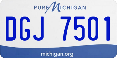 MI license plate DGJ7501