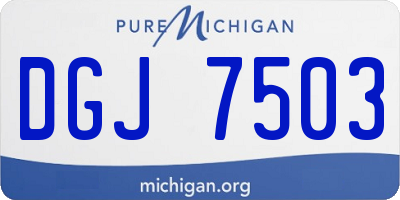 MI license plate DGJ7503