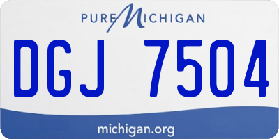 MI license plate DGJ7504